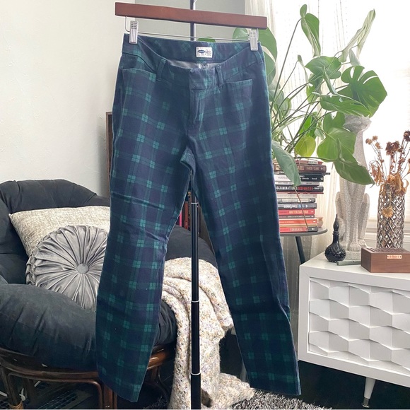 VNTG Old Navy Pixie 90s Preppy Grunge Low Waist Cropped Plaid Pants - Picture 1 of 10